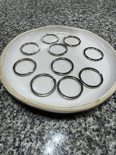 Argolla Plana 30 Mm Sin Cadena Para Llaveros X 250 Unides Color Níquel