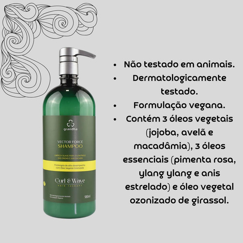 Grandha Shampoo Condicionador Cacheados Vector Curl Wave