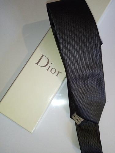 Dior Homme Corbata Gris Original Slim Seda, No Gucci