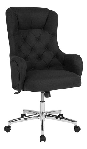 Flash Furniture Chambord Home And Office - Silla Tapizada C. Color Tela Negra