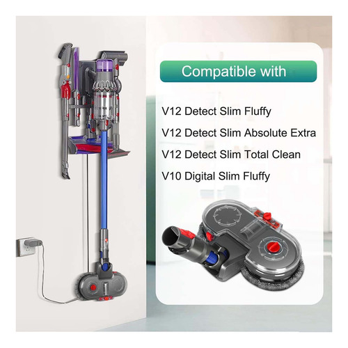 Limpador Elétrico Para Dyson V12 Detect Com 6 Esfregões E Wa