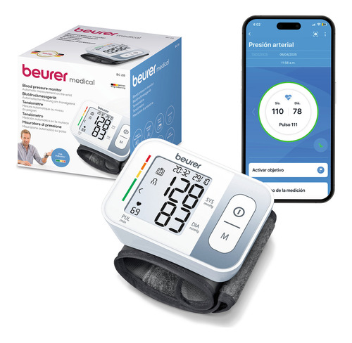 Monitor De Presión Arterial De Muñeca Automático Bc28 Beurer