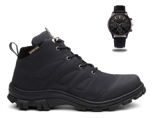 Bota Masculina Trilha Biqueira Impermeável + Brinde + Frete