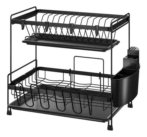 Secador Escurridor Loza Platos 2 Niveles Organizador Cocina 