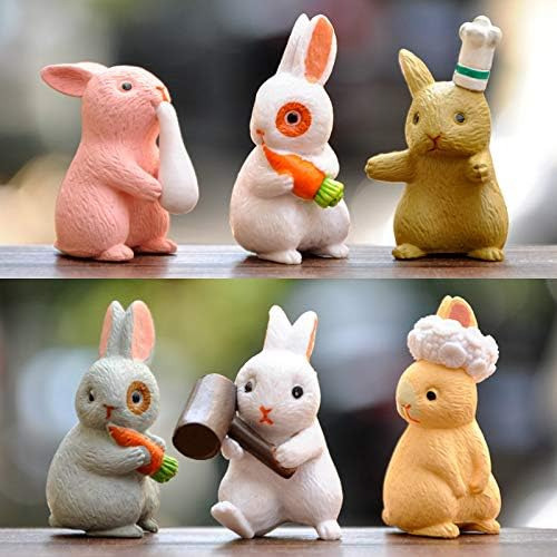 A 12 Piezas Conejitos En Miniatura Jardín De Hadas