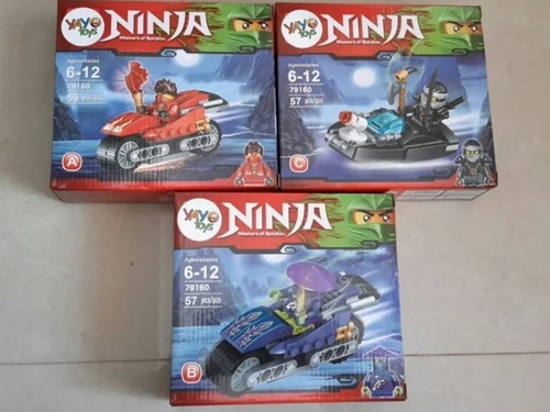 Bloques Yayo Toys Ninja Master Of Spinjitzu 3 Modelos 7 Vrds