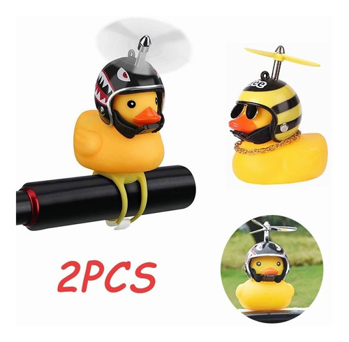 2pcs Little Yellow Ducks, Bicycles, Motorcycles