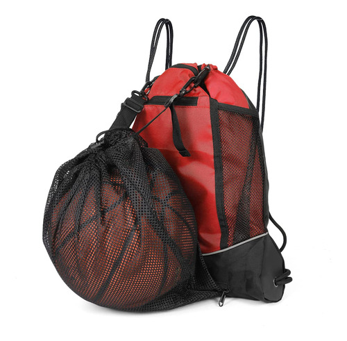 Mochila De Baloncesto Con Cordon Bolsa De Futbol Portatil Pl