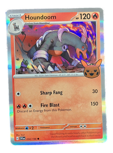 Pokemon Houndoom 035/198 2023 Trick Or Trade Halloween Holo