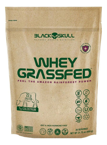 Whey Grassfed 900g - Black Skull Sabor Chocolate E Cupuaçu
