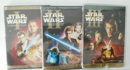 Paquete Star Wars Episodios I, Ii Y Iii Dvd Películas Nuevo