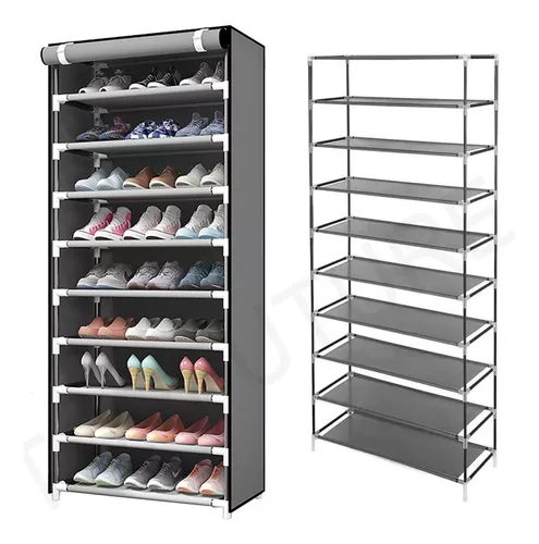 MAGINELS Zapatero de almacenamiento para armario, 24 pares de zapatos,  armario organizador de zapatos portátil de 6 niveles, estantes de plástico