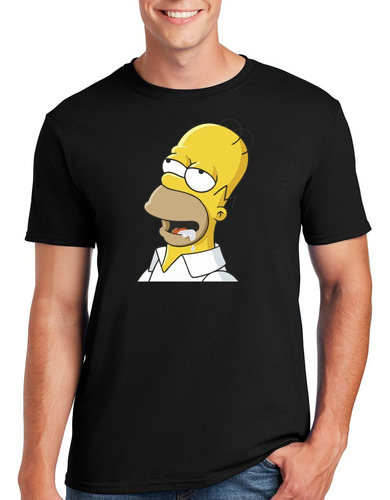Camiseta Los Simpson Negra 100% Algodón