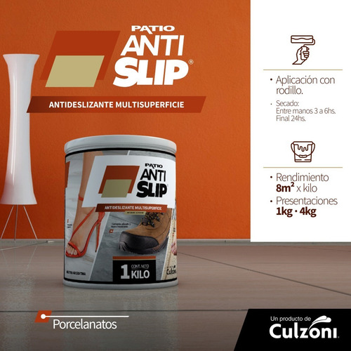 Pintura Antideslizante Interior Y Exterior Por 4 Kg 32m2