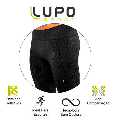 Imagem 5 de 8 de Bermuda Compressão Lupo Original Masculina Com Bolso Corrida