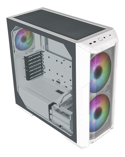 Gabinete Cooler Master Haf 500 Argb Blanco Vidrio Templado