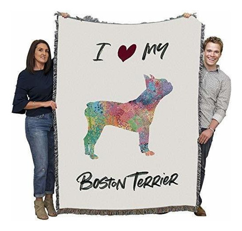 I Love My Boston Terrier - Salpicadura De Pintura - Manta T