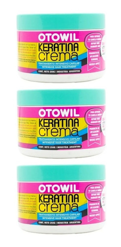 Otowil Keratina Baño De Crema 250g Tratamiento Capilar X3un