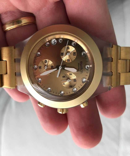Relógio Swatch Gold Com Cristais