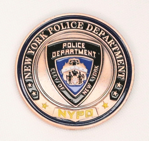 Moneda Policía, Departamento Policía New York, Color Cobre