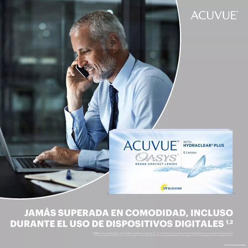 Lente De Contacto Acuvue Oasys Hydraclear Plus 6 Unidades -4.50