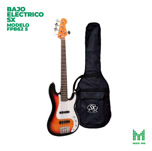 Bajo Eléctrico Profesional Sx Fpb62 5 Cuerdas Con Funda