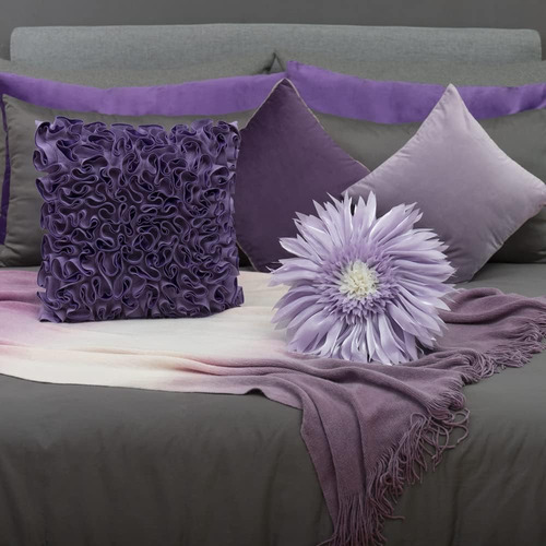 Elskerjw Redondear 3d En Forma De Flores Almohadas Cubiertas
