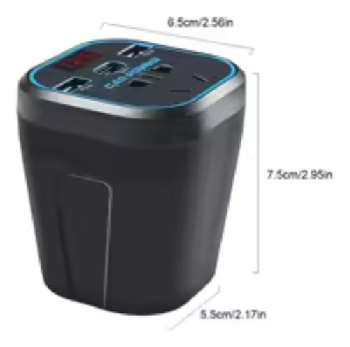 Inversor Carro 12v P/ Tomada 110/220v Conversor Usb O Melhor