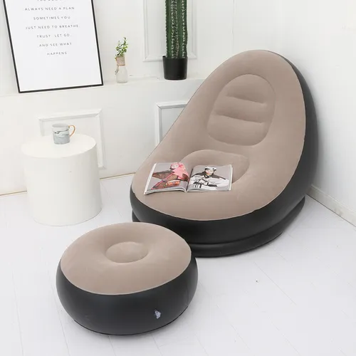 Sofá Inflable Con Mini Puff Para Pies
