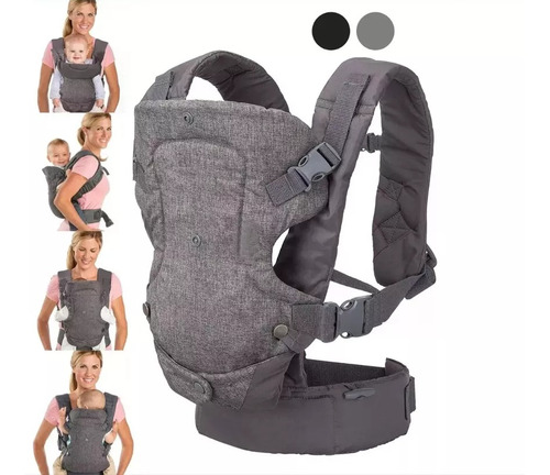 Mochila Cangurera Para Bebé Ergonómica, 4 Formas De Porteo