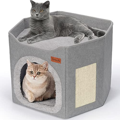 Camas Cueva Para Gatos Fostanfly Para Gatos De Interior, Cas