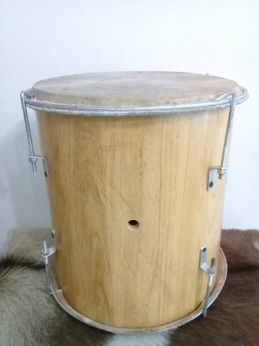 Tambor De Percusión Doble Cuero Modelo Golperas En Pino