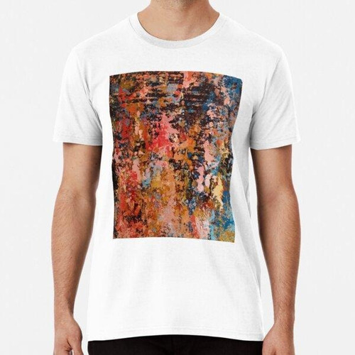 Remera Paleta Cálida Pintura Abstracta Algodon Premium