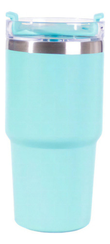 Termo Vaso De Acero Inoxidable 600ml Color Azul aguamarina