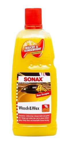 Imagen 1 de 8 de Shampoo Auto Sonax Wash Wax - Cera De Carnauba - 1 Litro
