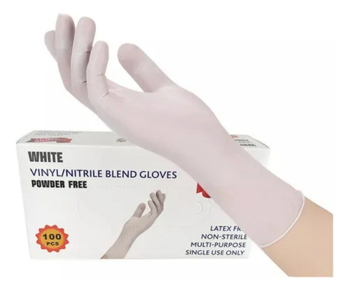 Guantes De Nitrilo Vinil Libre De Latex Sin Polvo Pack Talla