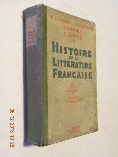 Histoire De La Litterature Francaise Libro Antiguo Frances