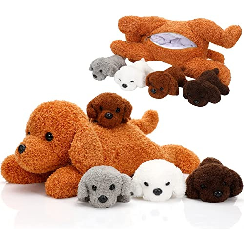 5 Piezas De Juguetes De Peluche De Perro - 1 Gran Perro...