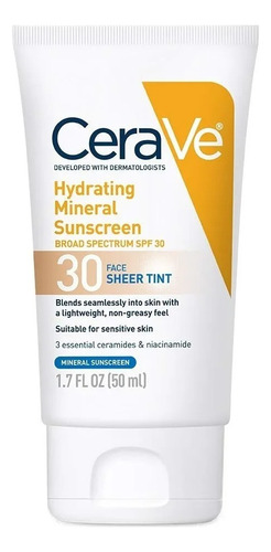 Filtro Solar Con Tinta Spf 30 Cerave 1.7 Onzas
