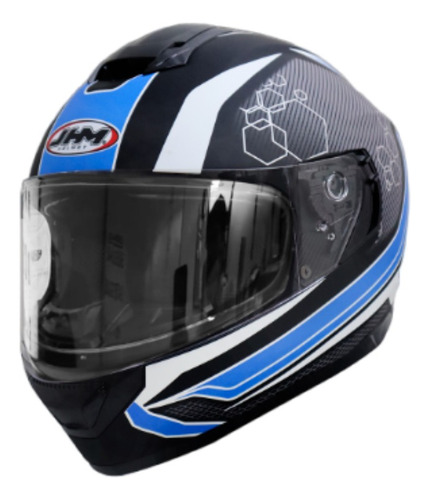 Casco Para Moto Hexagon Azul