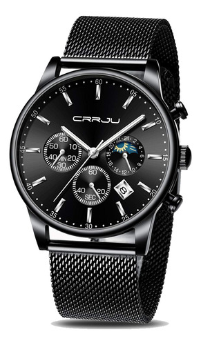 Crrju - Reloj Con Crongrafo Y Fecha Para Hombre, Resistente