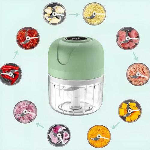 Mini Triturador Processador De Alimentos Sem Fio Elétrico Verde