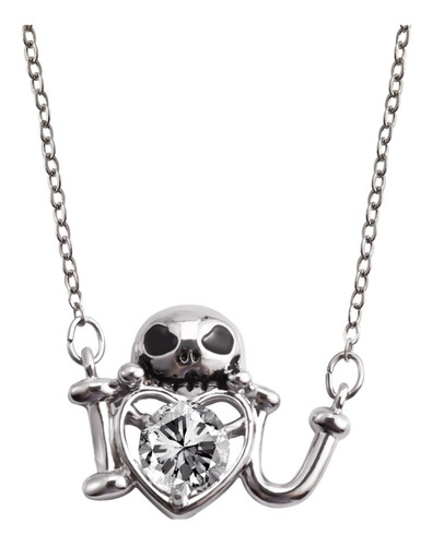 Collar Jack Skellington Ajustable Con Corazon I-u Amor
