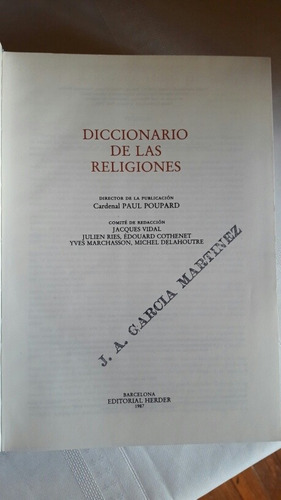 Imagen 6 de 10 de Diccionario De Las Religiones De Paul Poupard Director