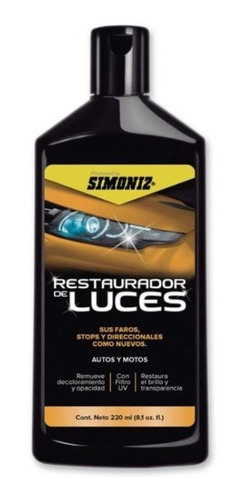 Renovador De Faros Y Stops 220ml Simoniz