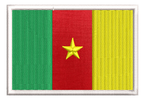 Patch Bordado Bandeira Camarões 7x5cm