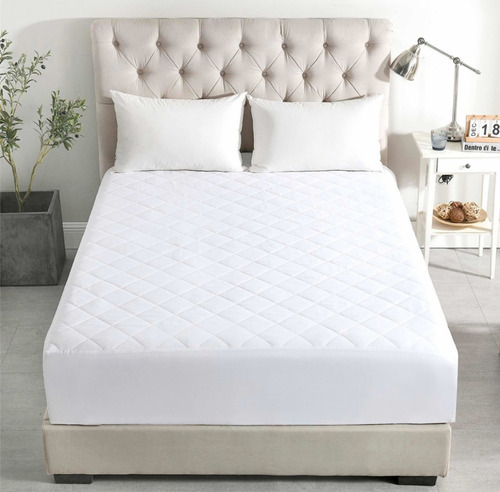 Cubre Colchón Queen Ajustable Cama160x200 Hotelero Protector
