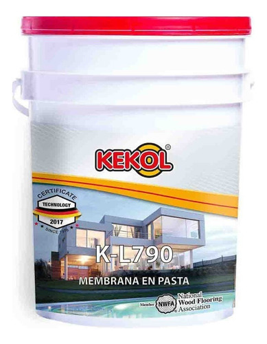 Membrana En Pasta Impermeable Techo Kl790 20 Kg Kekol Roja