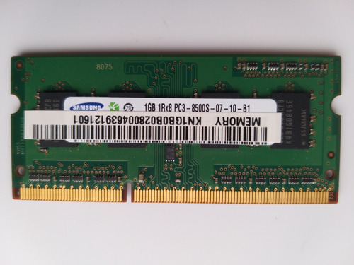 Memoria Ram 1gb Ddr3 Pc3-8500 1066mhz Portatillaptop Samsung