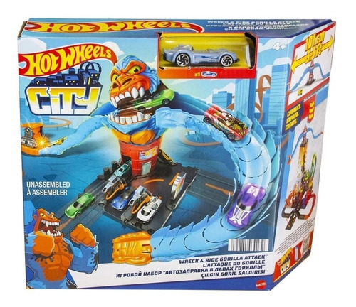 Circuito Hot Wheels City Gorilla Attack Post Original Mattel